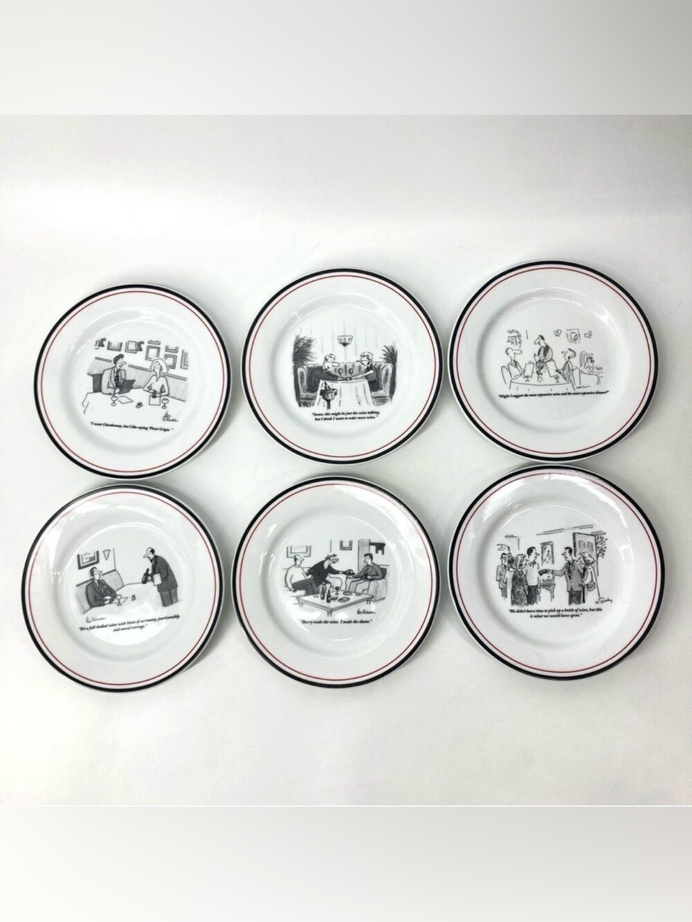 The New Yorker Cheese Appetizer Plates 8” Set of 6 Restoration Hardware Eclectic